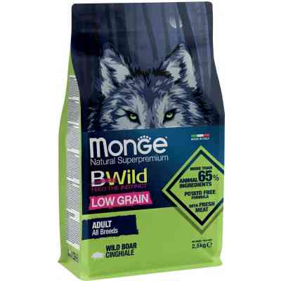 Сухой корм для собак Monge Dog Bwild Low Grain дикий кабан 2.5 кг (8009470011990) Винница