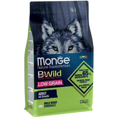 Сухой корм для собак Monge Dog Bwild Low Grain дикий кабан 2.5 кг (8009470011990) Винница - изображение 1