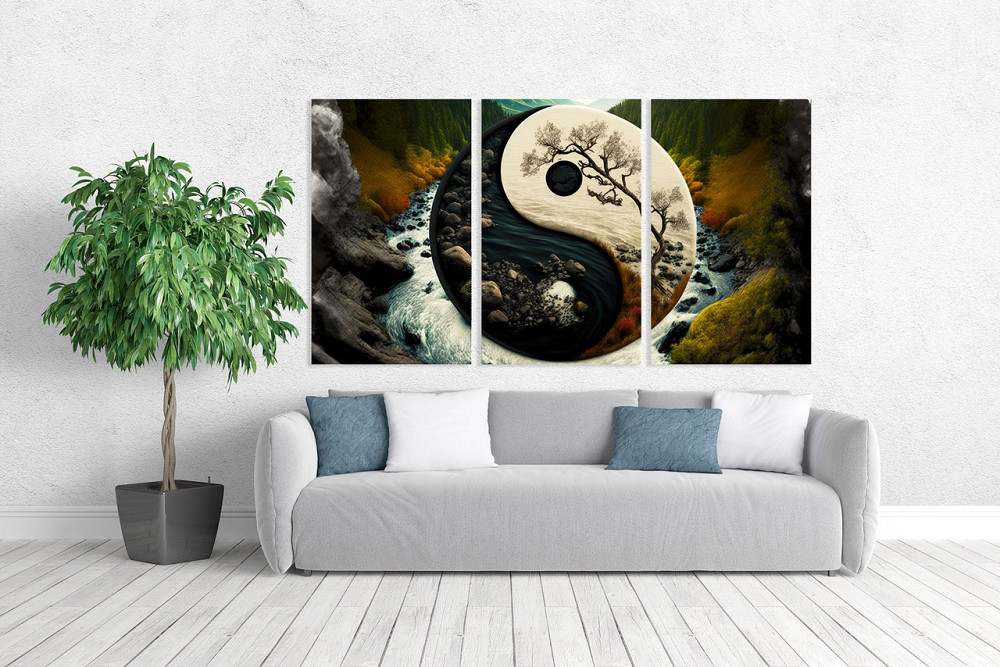 Модульная картина в гостиную / спальню  Інь-Янь   ART-114_3A Киев - изображение 2