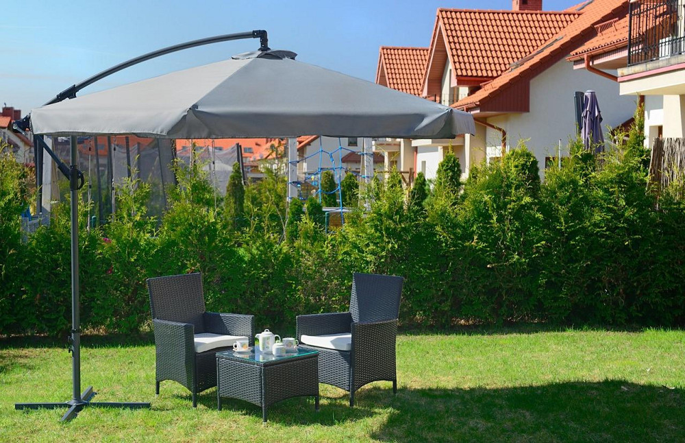 Зонт садовый угловой с наклоном 3 м Avko Garden + чохол Серый Киев - изображение 2