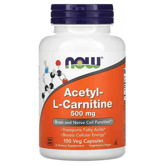 Ацетил-L-карнитин NOW Acetyl-L-Carnitine 500 mg 100 vcaps Луцк