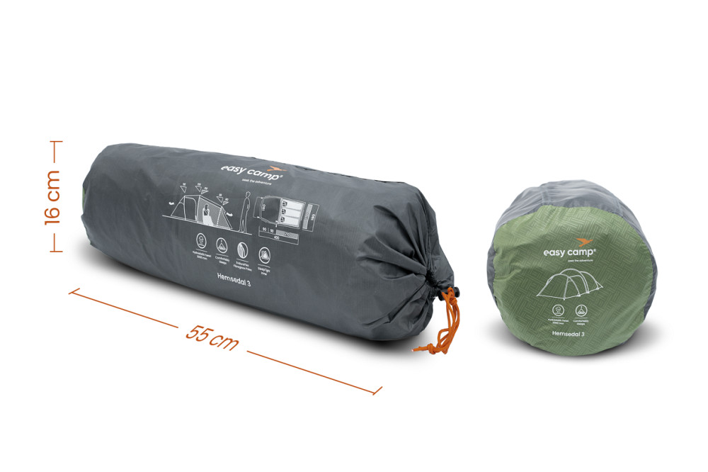 Палатка трехместная Easy Camp Hemsedal 3 (120474) Київ - фото 6