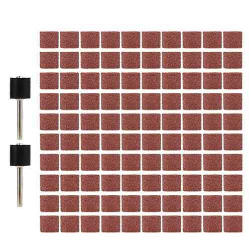 Шлифовальная насадка цилиндр 100шт 12.7мм 120грит и 2шт держателя Винница