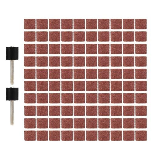 Шлифовальная насадка цилиндр 100шт 12.7мм 120грит и 2шт держателя Винница - изображение 1