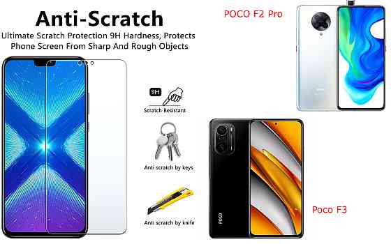 Защитное стекло NeoGlass для POCO F2 Pro, Poco F3 – ультрапрозрачное и устойчивое Киев