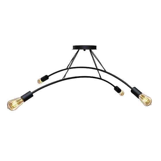 Люстра подвесная MSK Electric Orion на четыре лампы Е27 NL 9832-4 BK черная Одесса