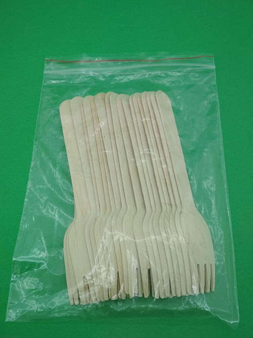 Вилка дерев'яна 16см 20 штук Харків - фото 2