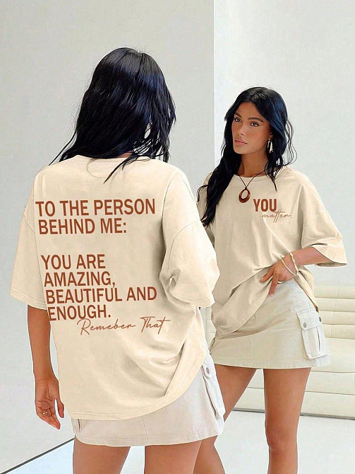 Футболка жіноча з принтом  46 Бежева 2664084887 Дніпро - фото 1