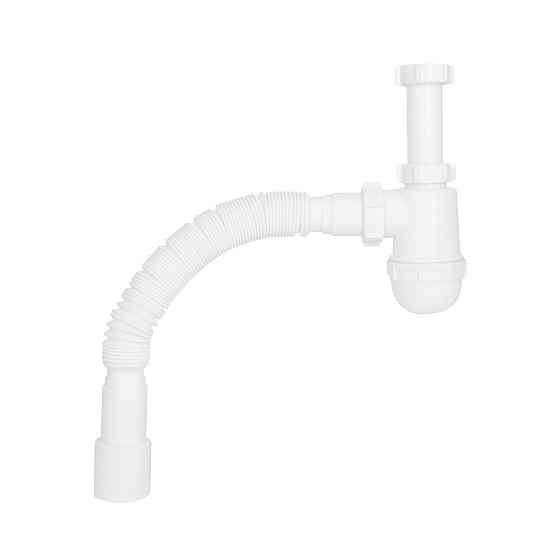 Сифон для раковини Lidz (WHI) 60 08 E003 00 (вихід 50 мм) без випуску Київ