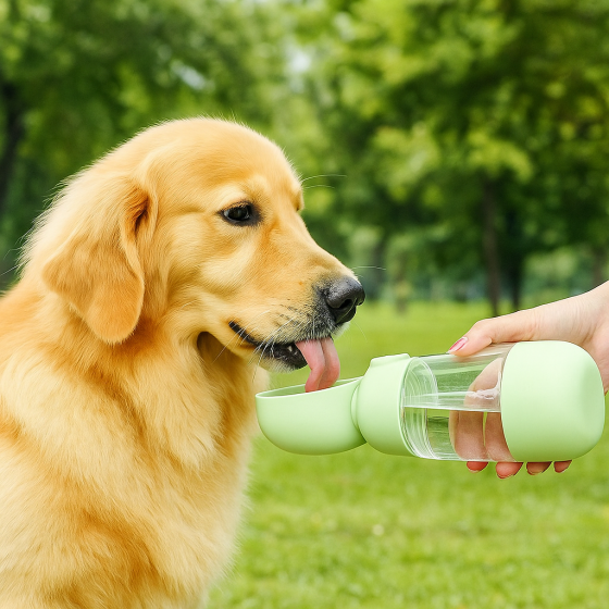 Поїлка-пляшка для собак 2-в-1 з контейнером для їжі,350мл,AND 123 SBR Київ