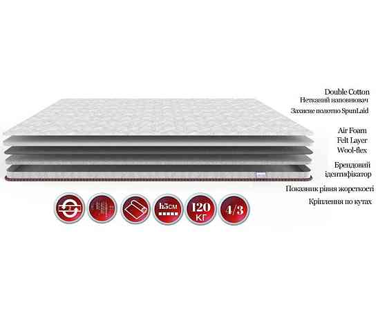 Ортопедичний матрас Втіха колекції Вишиванка ТМ Family Sleep 120х200 Харків