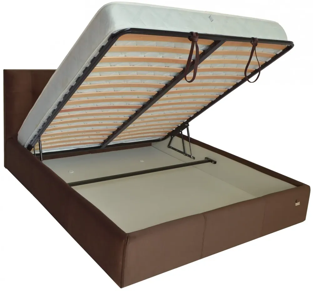 Кровать Chester New VIP 140 х 200 см Missoni 011 С дополнительной металлической цельносварной рамой Темно-коричневый Киев - изображение 4