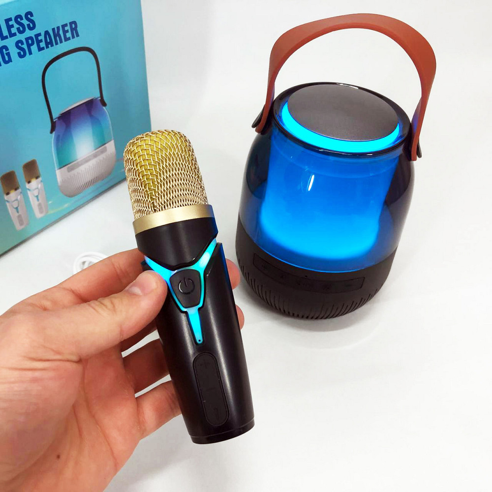 Караоке микрофон с музыкой песнями, Караоке-микрофон с блютуз лучшее, Безпроводной bluetooth микрофон WK-60 Львов - изображение 11