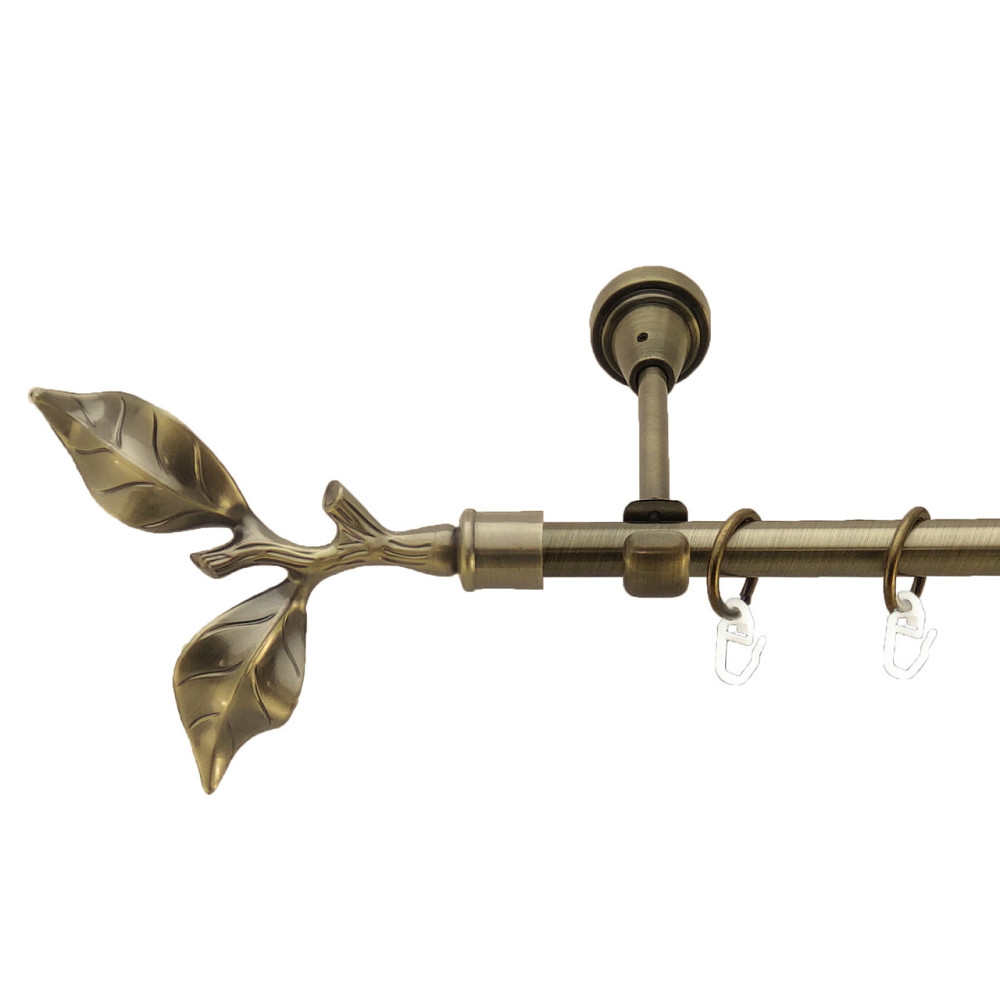 Карниз Orvit Листок Троянди металевий однорядний відкритий Антик 16 мм 240 см (3327890) Львів - фото 1