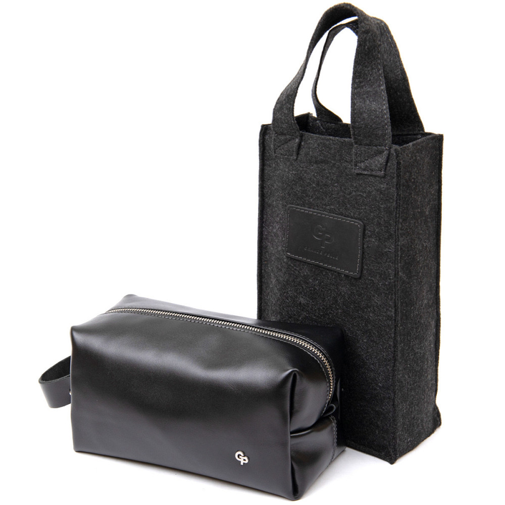 Мужской кожаный несессер GRANDE PELLE 11417 Черный Киев - изображение 7