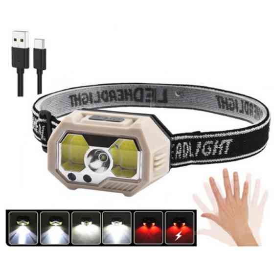 Налобный фонарь для электрика, Фонарь налобный для строителя Мощный LED VW-34 Львов