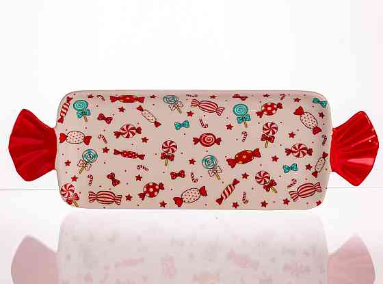 Yiwu Блюдо сервірувальне Merry Christmas 35×12.5 (см) прямокутне з ручками з порцеляни CR-1-29 Коломия