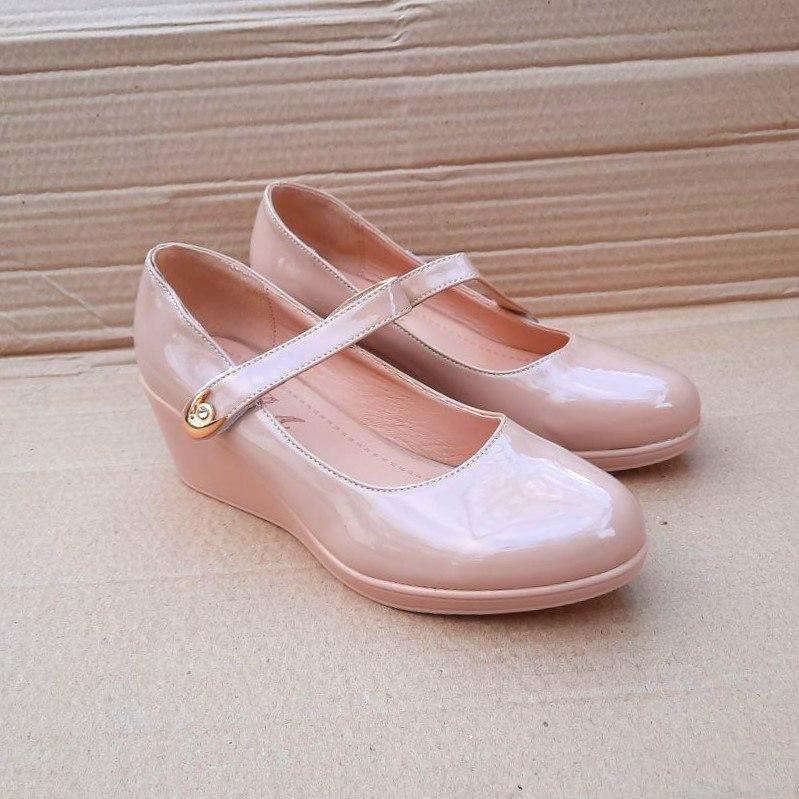 -Жіночі Туфлі на Танкетці Бежеві на Платформі Лакові Шкіряні (розміри: 37,39,40,41,42) — 6-13 Дніпро - фото 6