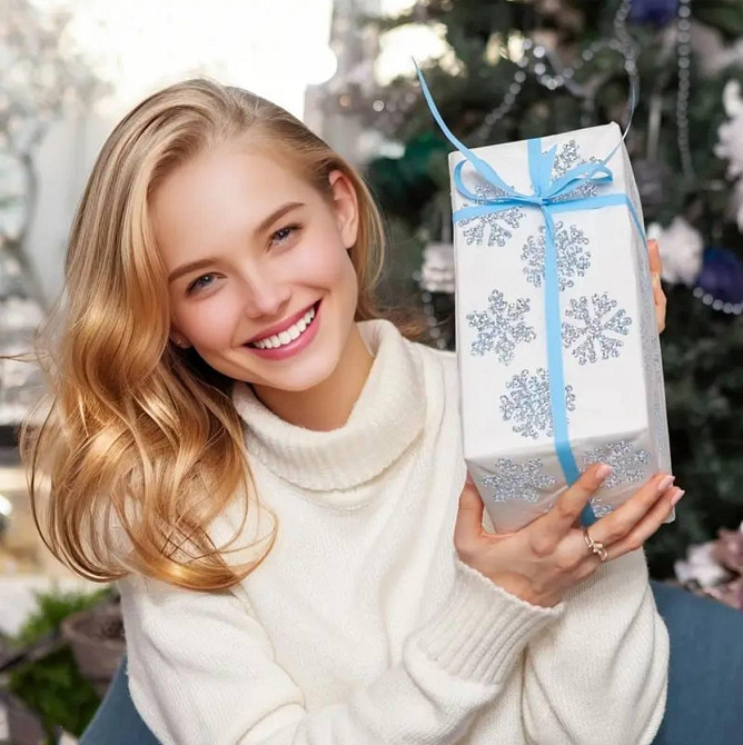 Новогодние наклейки снежинки серебряные, 500 шт, рулон Киев - изображение 3