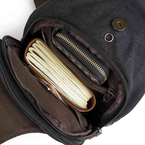 Сумка через плече текстильна Чорна (Vintage) Київ