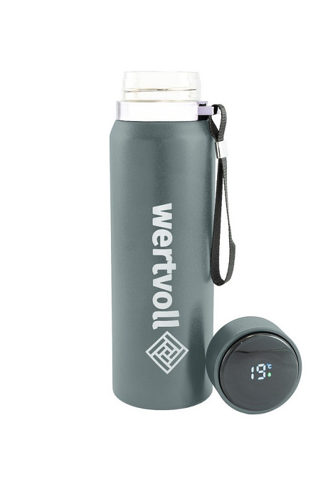 WERTVOLL Термос WERTVOLL "DREAM" 800 мл SS Digital Sensor t °C сірий RX-7001GY Київ - фото 3
