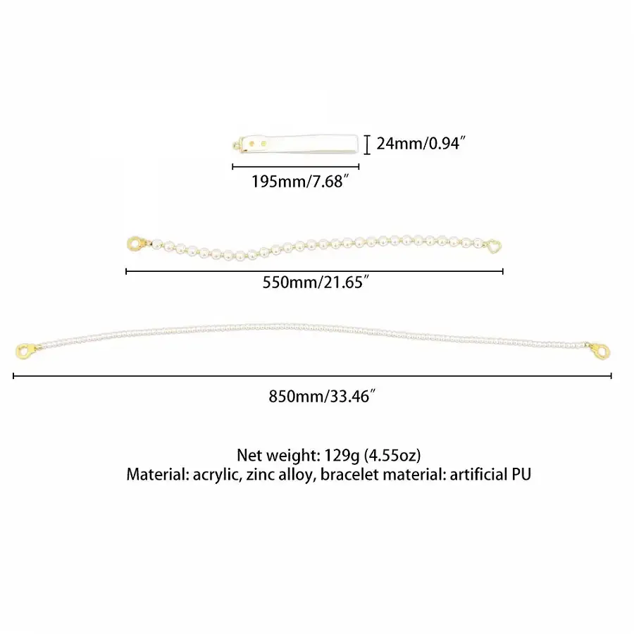 Перлинний нашийник з повідцем LOCKINK Pearl Collar & Leash Set Львов - изображение 7