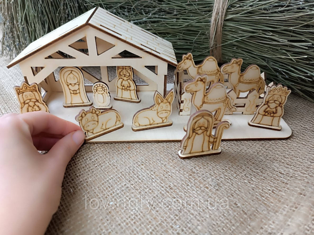 Сувенирный рождественский вертеп с фигурками 29/12/12 см Ирпень - изображение 3