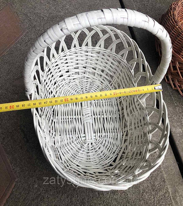 Корзина пасхальная  белая из лозы Киев - изображение 4