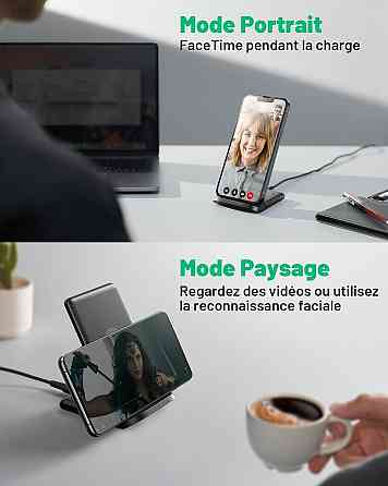 INIU беспроводная зарядная станция 15 Вт Qi быстрая зарядка подставка для iPhone 14 13 12 11 Pro XR XS X 8 Киев