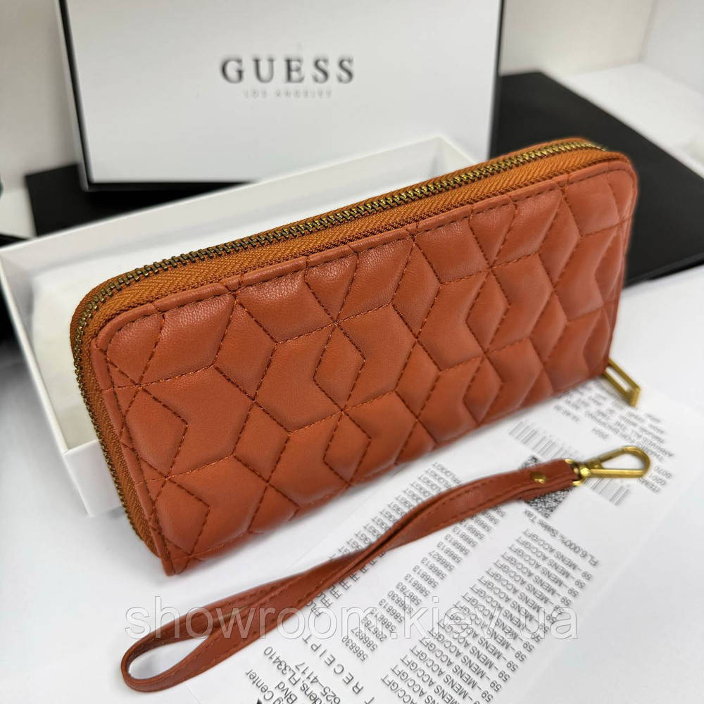 Жіночий гаманець на змійці Guess (7870) коричневий Київ - фото 2