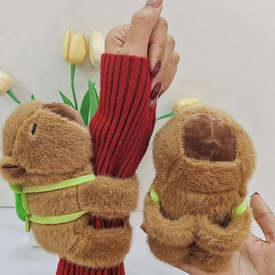 Мягкая игрушка браслет на руку Капибара с рюкзачком 15 см Киев - изображение 4