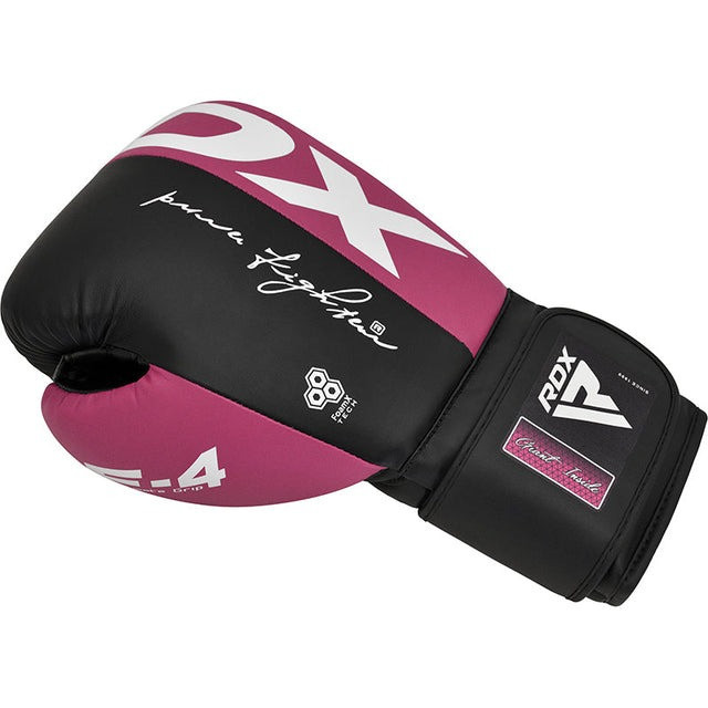 Боксерські рукавиці RDX REX F4 PINK/BLACK-10 унцій (капа в комплекті) Каменское - изображение 4