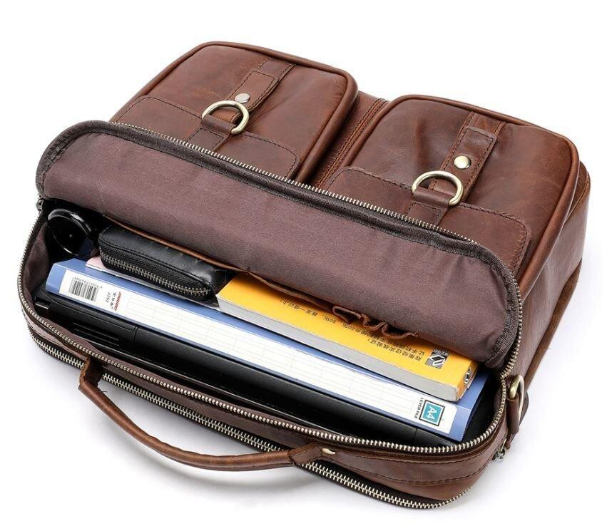 Сумка мужская Vintage 14717 Коричневая Киев - изображение 9