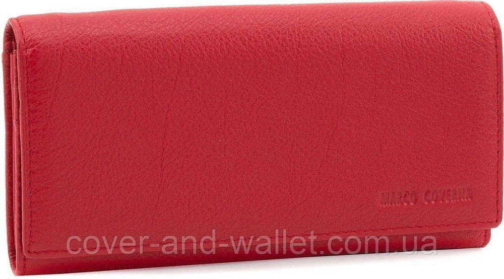 Качественный женский кожаный кошелек на магнитах Marco Coverna Красный Киев - изображение 1