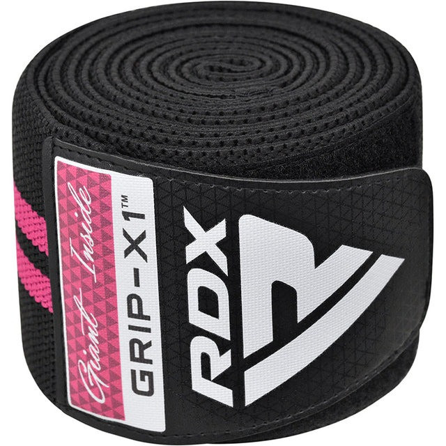 Бинти на коліна RDX GYM KNEE WRAP R11 BLACK/PINK Каменское - изображение 5