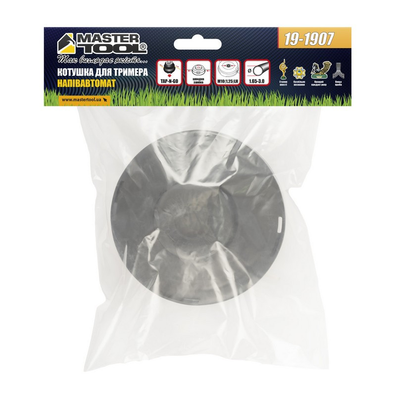 MASTERTOOL Котушка для тримера MASTERTOOL напівавтоматична ABS пластик M10х1.25 FLH 19-1907 Коломыя - изображение 6