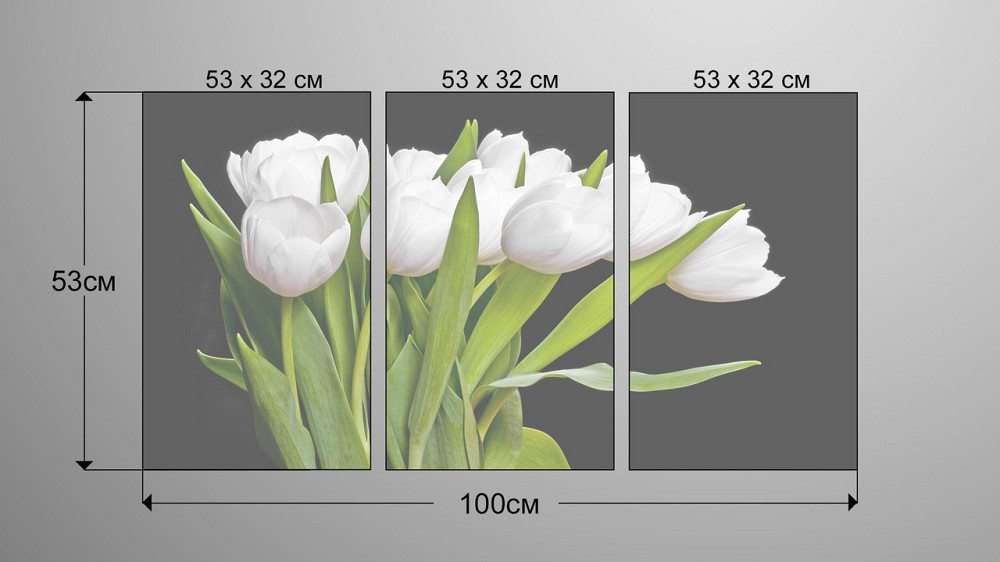 Модульна картина Квіти Тюльпани Аrt-86_3А Київ - фото 3