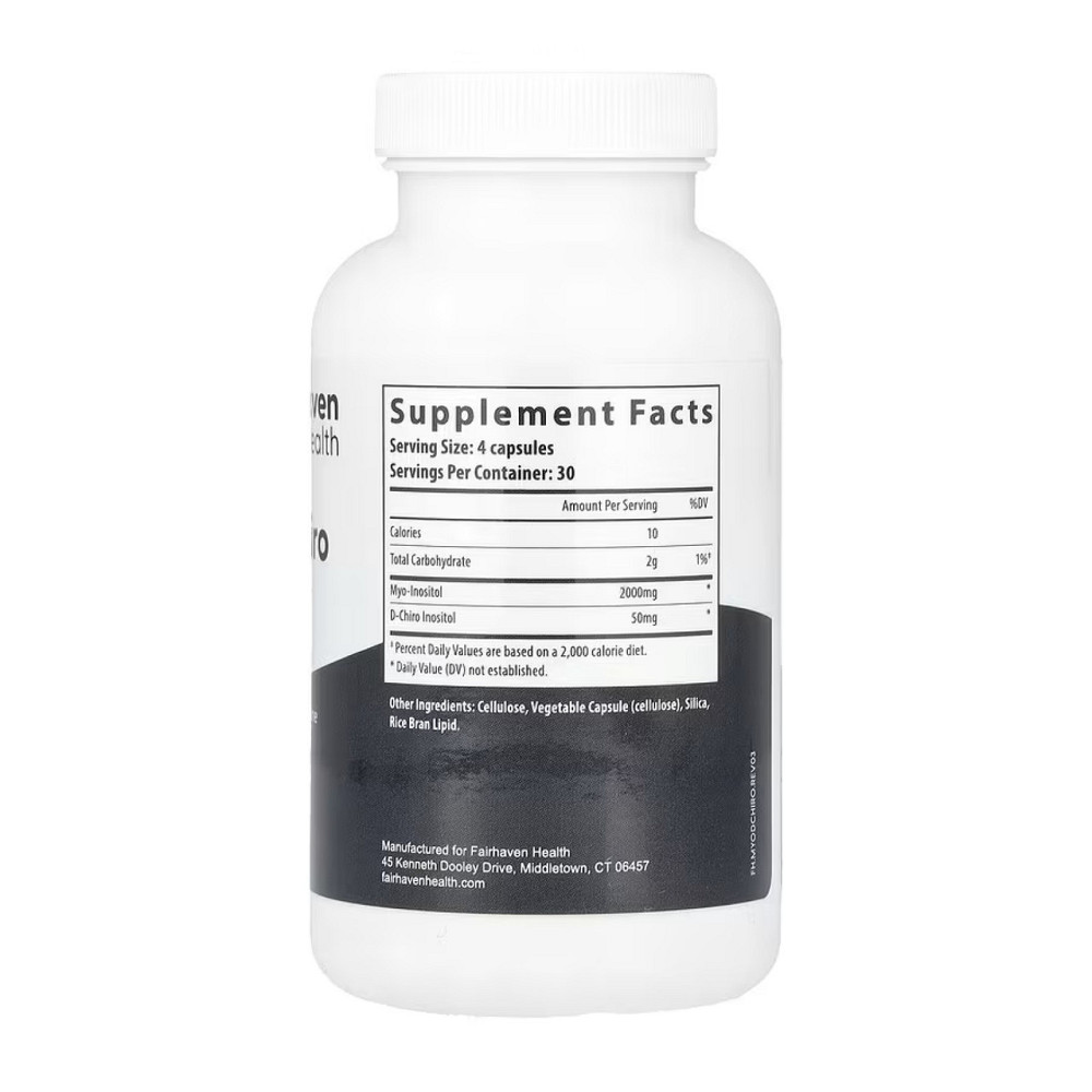 Витамины Fairhaven Health Мио-инозитол и D-хиро инозитол Myo + D-Chiro Inositol 120 капс Киев - изображение 2