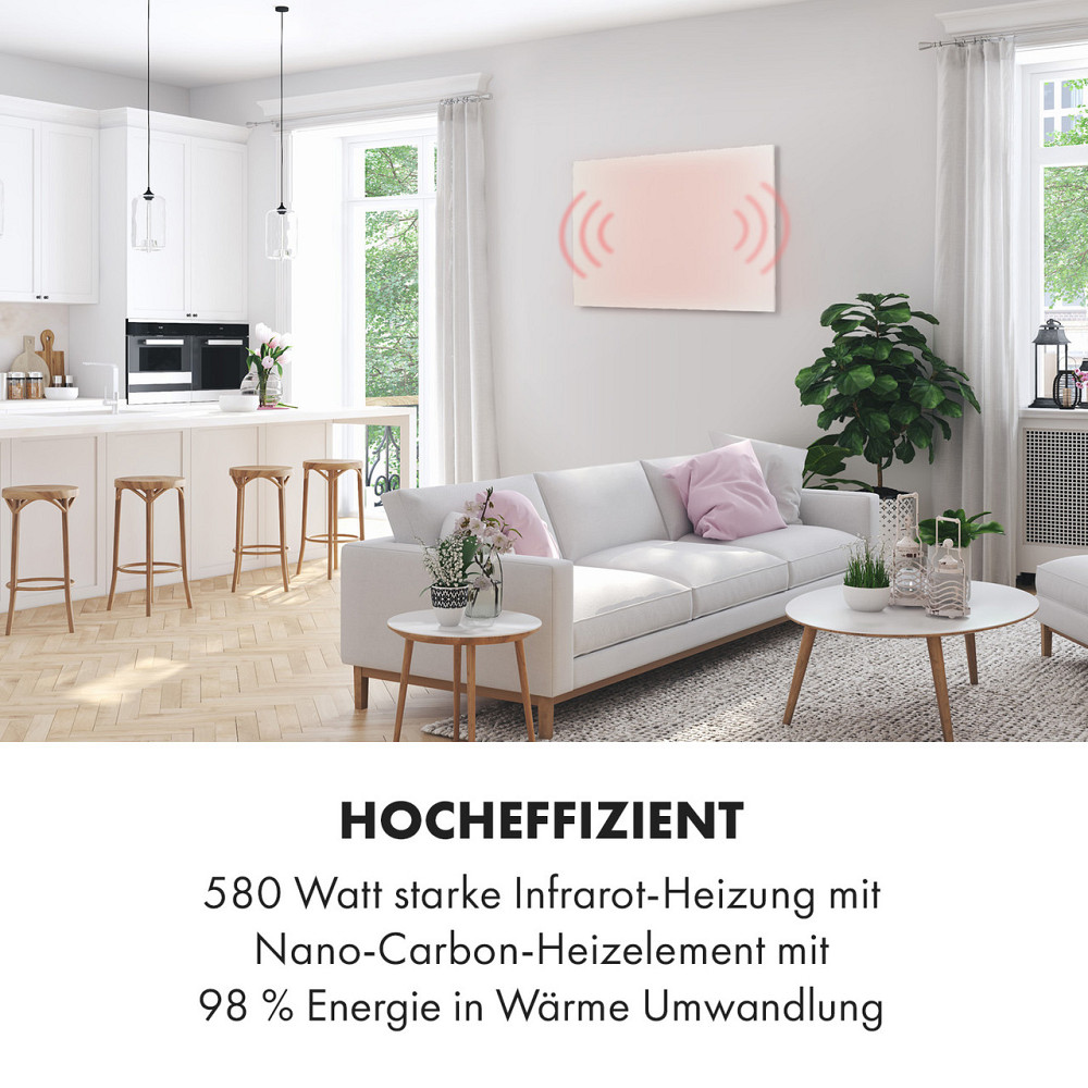 Інфрачервоний нагрівач Wonderwall Air Infinite 580 90x60 см 580 Вт настінний пульт дистанційного Рівне - фото 2