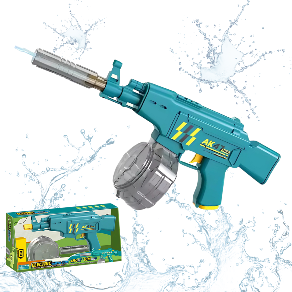 Водний пістолет для дітей, іграшковий водний автомат АК47 на акумуляторі, електричний бластер, синій Кам'янець-Подільський - фото 1
