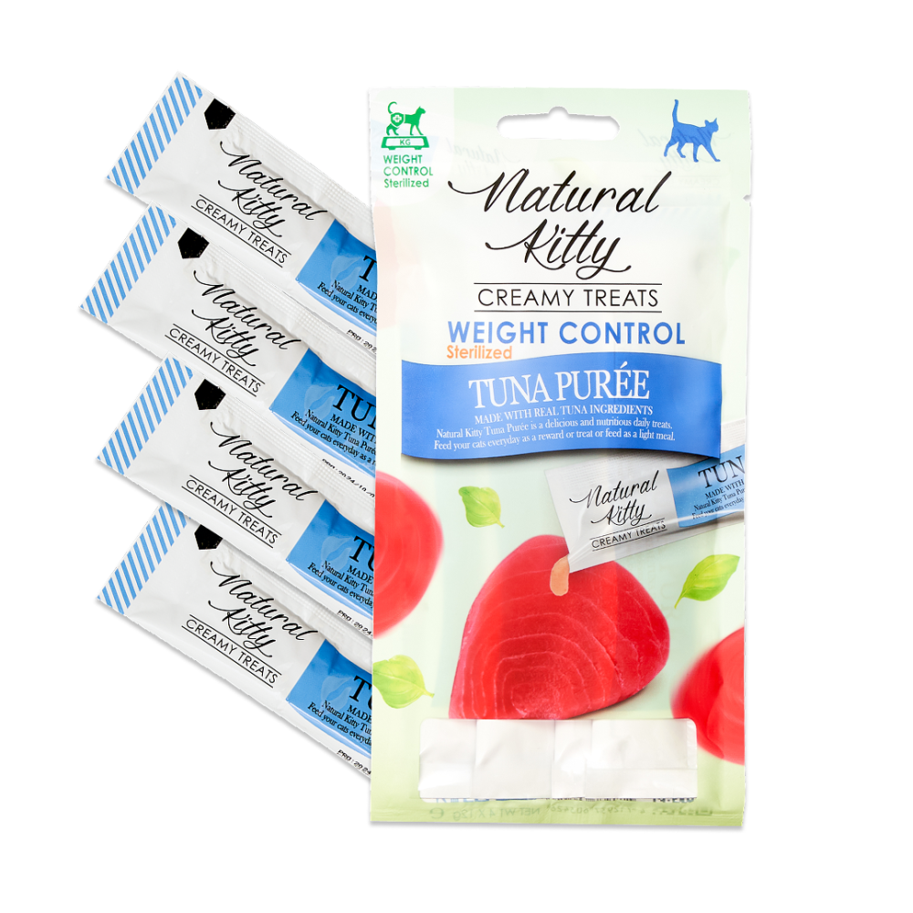 Крем-снек для кішок Natural Kitty Fuctional Creamy Treat Tuna Puree пюре з тунця (контроль ваги/для стерилізованих) 4 х 12 г Вінниця - фото 1
