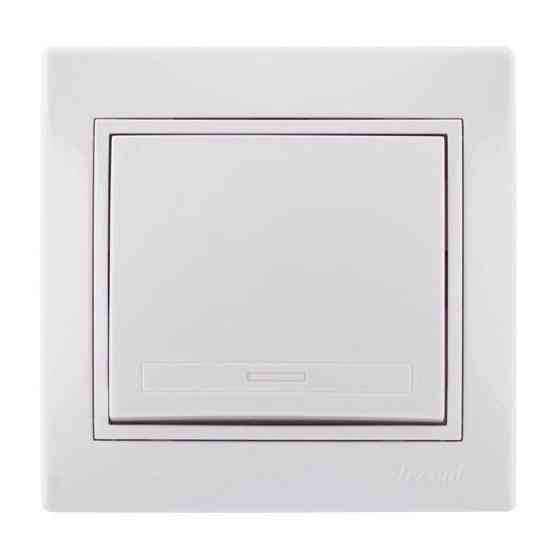 MIRA Выключатель белый с белой вставкой Lezard Харьков