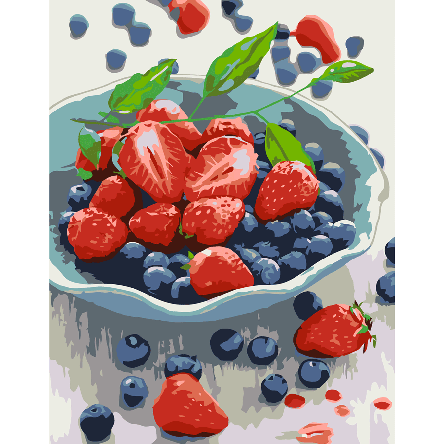 Картина за номерами „Ягідний мікс“ 35×45см в коробці ROSA START Київ - фото 1