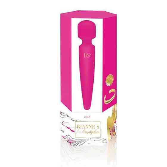Вібромасажер Rianne S: Bella Mini Wand Rose, 10 режимів, медичний силікон, подарункове паковання Sex Aura Київ