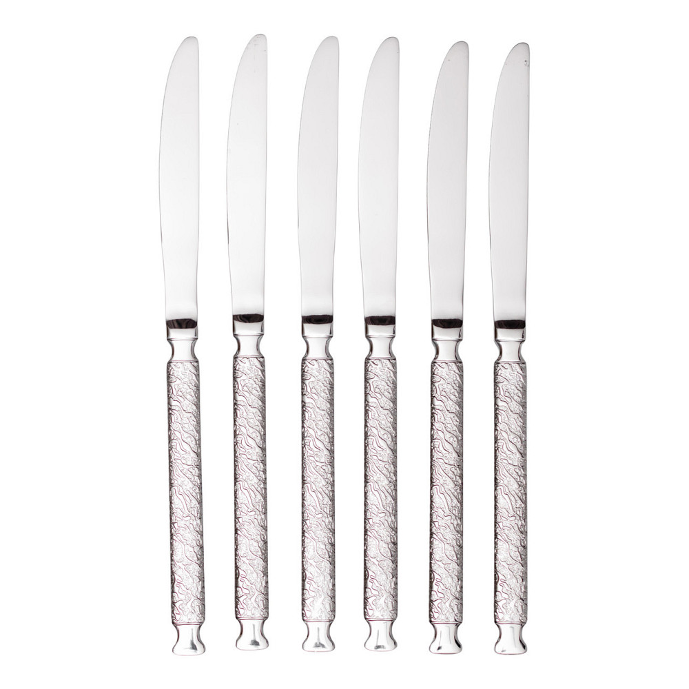 Набір ножів з нержавіючої сталі 6 шт, 23 см, Срібло Київ - фото 4