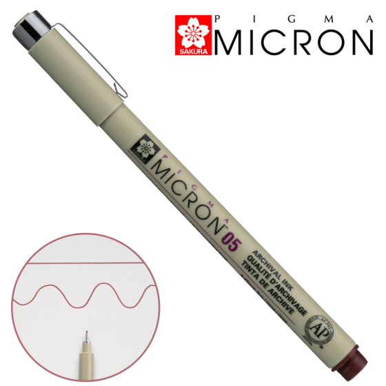 Линер PIGMA MICRON (0.5), 0,45мм, Бордый, Sakura Киев