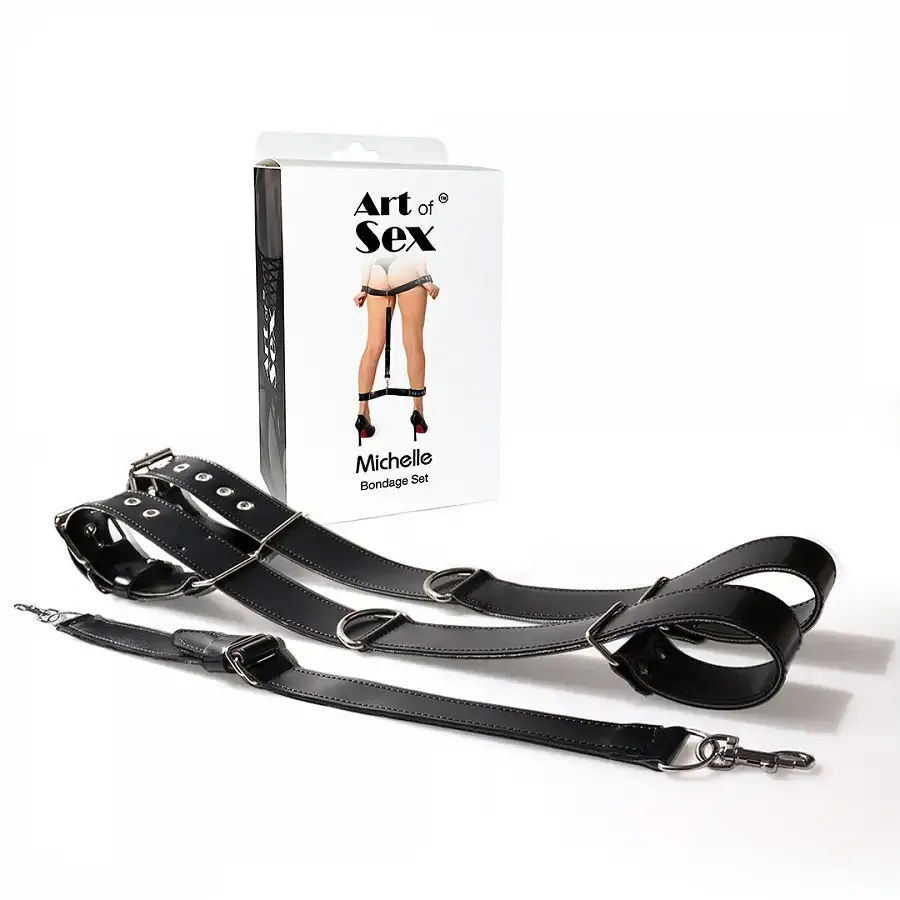 Бондажний набір Art of Sex - Michelle чорний, екошкіра Львів - фото 4