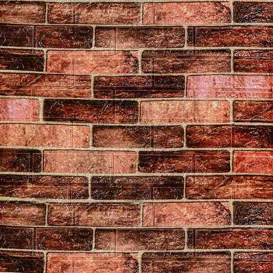 Самоклеящаяся 3D панель под коричневый кирпич Киев