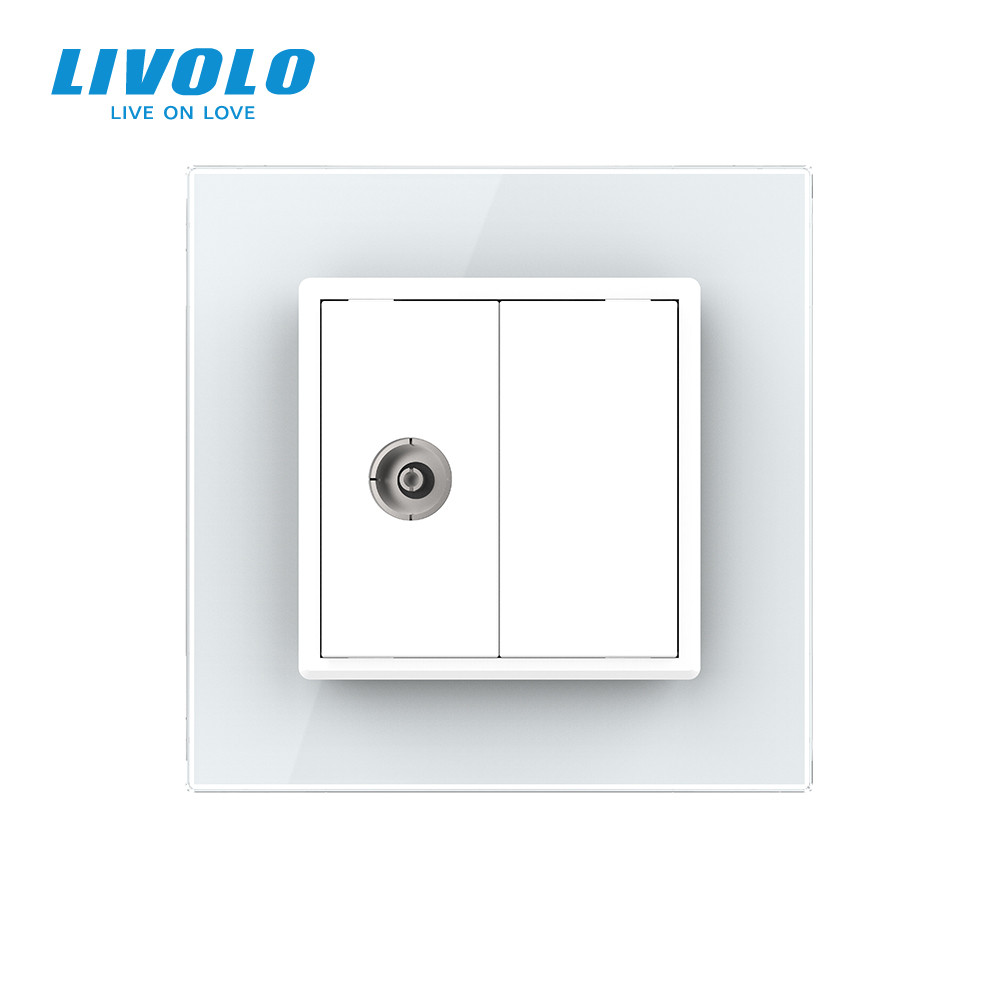 LIVOLO Розетка телевізійна Livolo білий скло (VL-C791V-11) Коломия - фото 5