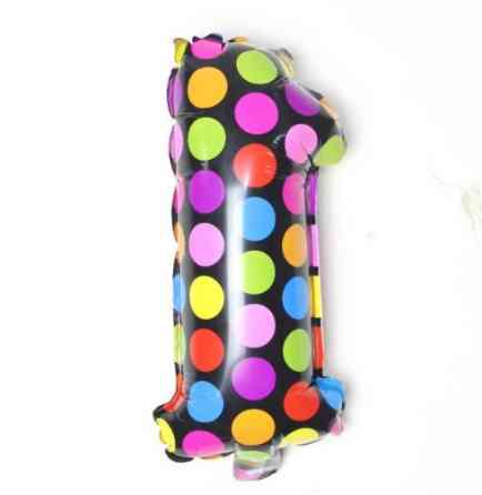 Кулька цифра 1 у горошок 16 дюймів різнобарвний Київ